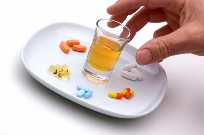 intake of alcohol and antibiotics